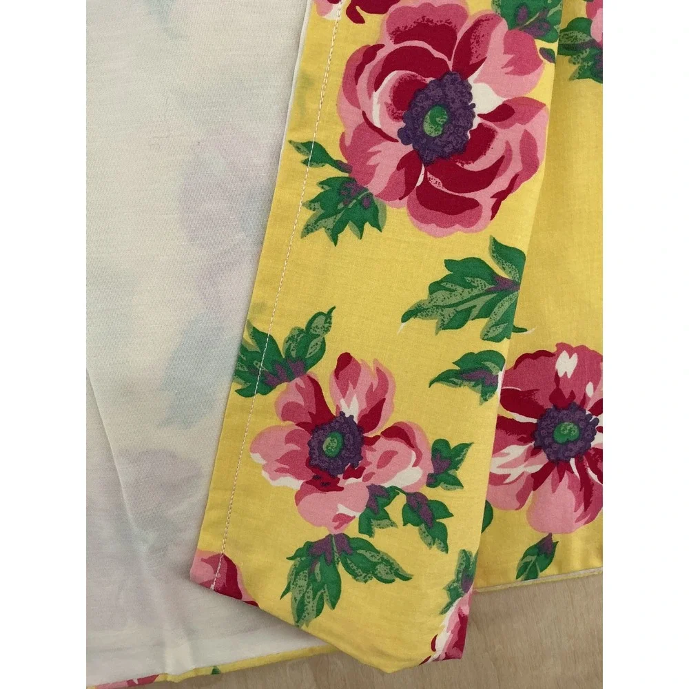 Ralph Lauren Chelsea Valance Custom Set Yellow Floral Poppy 14x166 14x82 2pc